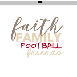 faith family football friends svg