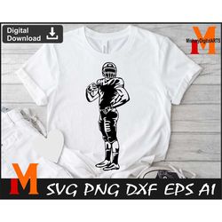 football player silhouette 2, american football svg, football svg, silhouette for cricut, laser, vinyl cutter, decal sti