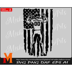 patriotic us flag svg, football player svg, american football svg, football name svg - cricut, cnc, laser, vinyl cutter,