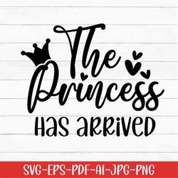 the princess has arrived svg, baby svg, baby sayings svg, digital download, baby life svg, cricut, cute baby svg, newbor