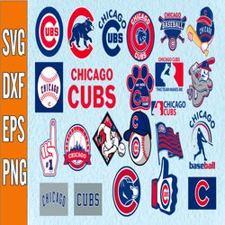 bundle 21 files chicago cubs baseball team svg, chicago cubs svg, mlb svg, mlb team  svg, mlb svg, png, dxf, eps, jpg, i