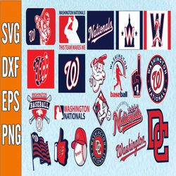 bundle 20 files washington nationals baseball team svg, washington nationals svg, mlb team  svg, mlb svg, png, dxf, eps,