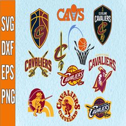bundle 11 files cleveland cavaliers baseball team svg, cleveland cavaliers svg,  nba teams svg, nba svg, png, dxf, eps,