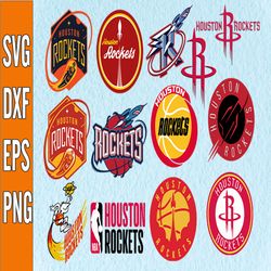 Bundle 13 Files Houston Rockets Baseball Team SVG, Houston Rockets svg, NBA Teams Svg, NBA Svg, Png, Dxf, Eps, Instant D