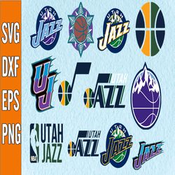 Bundle 12 Files Utah Jazz Basketball Team svg, Utah Jazz svg, NBA Teams Svg, NBA Svg, Png, Dxf, Eps, Instant Download
