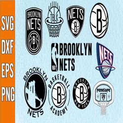 bundle 20 files brooklyn nets basketball team, brooklyn nets svg, net svg, nba teams svg, nba svg, png, dxf, eps, instan