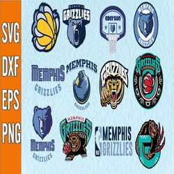 bundle 24 files memphis grizzlies basketball team svg, memphis grizzlies svg, nba teams svg, nba svg, png, dxf, eps, ins