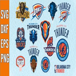 bundle 25 files oklahoma city thunder basketball team svg, oklahoma city thunder svg, nba teams svg, nba svg, png, dxf,