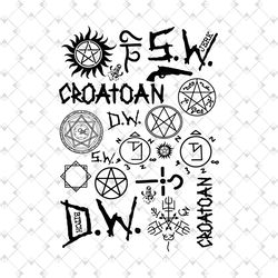 supernatural symbol bundle svg, trending svg, sw dw svg, supernatural svg, winchester, winchester brothers, spn svg, dea