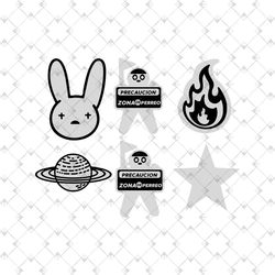 bad bunny bundle svg, trending svg, bad bunny svg, bad bunny logo svg, bunny svg, el conejo malo svg, bad bunny rapper,