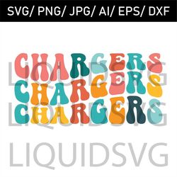 chargers svg chargers wavy stacked svg chargers mascot svg team mascot svg school spirit svg chargers file team mascot s