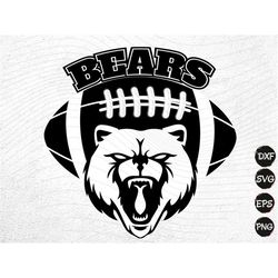 bears svg, bears football svg, funny football season svg clipart for cricut, rugby bears team logo svg, football quote g