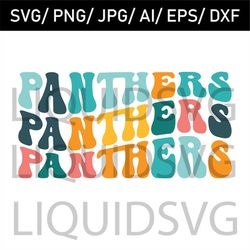 Panthers svg Panthers Wavy Stacked Svg Panthers Mascot Svg Team Mascot Svg School Spirit svg Panthers File Team Mascot S
