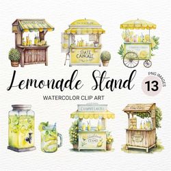 lemonade stand clipart | lemonade png | summer clipart | pink lemonade party | food clipart | shop front clipart | digit