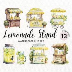 lemonade stand clipart | lemonade png | summer clipart | pink lemonade party | food clipart | shop front clipart | digit