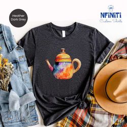 tea kettle shirts, retro tea kettle t-shirt, tea lover shirt, tea pot shirts, vintage tea kettle shirt, tea drinker shir