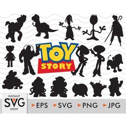 17 Toy Story SVG Bundle, SVG Bundle, svg, clipart, png, eps, instant download, silhouette cameo, shirt design, Cricut, C