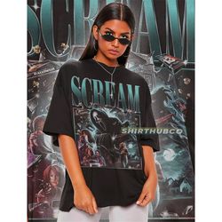 scream retro shirt, scary horror tees, let's watch scary movie shirt, killer homage fan t-shirt sidney actress actor stu