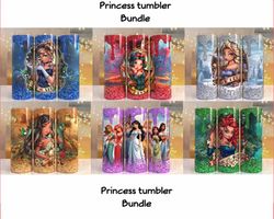 cartoon princess tumbler, tumbler wrap png, tumbler png, disney princess png, 20 oz skinny tumbler, disney png