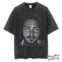 post malone t-shirt | concert fan merch post malone | rare graphic print black and white | vintage style pop music