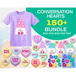 conversation hearts svg bundle 150 /