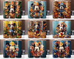 3d sublimation cartoon png, 20 oz tapered tumbler sublimations, tumbler png, mickey mouse png, 3d cartoon png