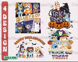 bluey halloween bundle, bluey halloween svg, bluey dog svg, halloween svg, cartoon bundle svg, cartoon svg