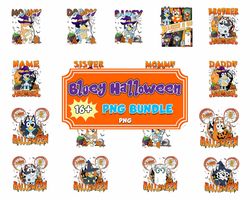 bluey halloween bundle png, bluey halloween png, bluey dog png, halloween png, cartoon bundle png, cartoon png