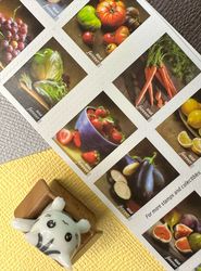 fruits and vegetables 2019 – all brand new forever stamps 100 unused us forever first class - postage stamps
