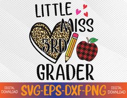 Little Miss 3rd Grader Back To School Third Grade Svg, Eps, Png, Dxf, Digital Download