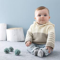 baby sweater in phildar partner 6 - downloadable pdf