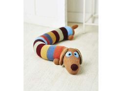 knitting  patterns  draught excluder knitting patterns sausage dog draught excluder in deramores studio - downloadable p