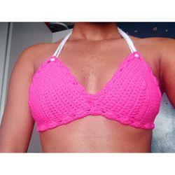 crochet removable straps bralette