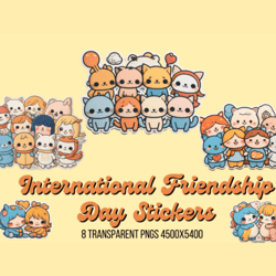 about international friendship day stickers graphic