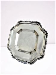 Bohemian silver 800 candy serving plate tray from Czechoslovakia Original end 1930 wide cm 18.5 weights 278 grams Repous
