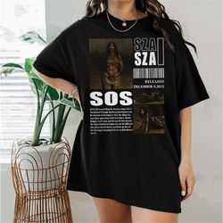 sza sos album shirt, vintage sza shirt, sza 90s shirt, sza t-shirt, sza new album aesthetic t-shirt, sza bootleg 90s tee