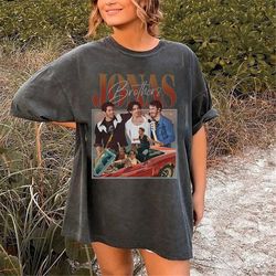 jonas brothers vintage t-shirt, jonas five albums one night tour shirt, jonas brothers 2023 tour shirt, jonas 90's tee,