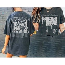 jonas brothers vintage t-shirt, jonas five albums one night tour shirt, jonas brothers 2023 tour shirt, jonas 90's tee,