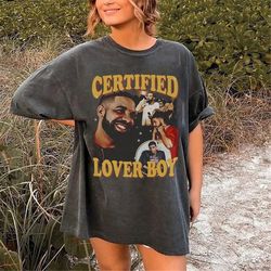 vintage drake t-shirt, drake certified lover boy shirt, vintage 90s bootleg shirt