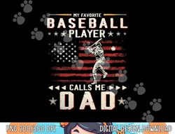 mens favorite baseball player calls me dad usa flag father s day png, sublimation copy