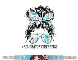 messy hair woman bun respiratory therapist nurse life  png, sublimation copy