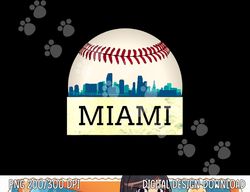 miami baseball dress cool marlin skyline on giant ball png, sublimation copy