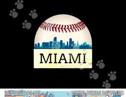 miami baseball dress cool marlin skyline on giant ball png, sublimation copy