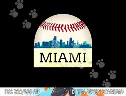 miami baseball dress cool marlin skyline on giant ball png, sublimation copy