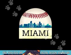 miami baseball dress cool marlin skyline on giant ball png, sublimation copy