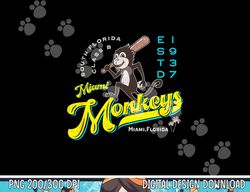 miami monkeys baseball retro minor league baseball team png, sublimation copy