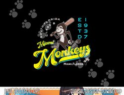 miami monkeys baseball retro minor league baseball team png, sublimation copy