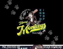 miami monkeys baseball retro minor league baseball team png, sublimation copy