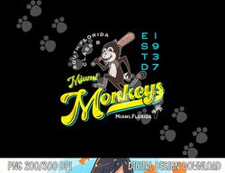 miami monkeys baseball retro minor league baseball team png, sublimation copy