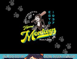 miami monkeys baseball retro minor league baseball team png, sublimation copy